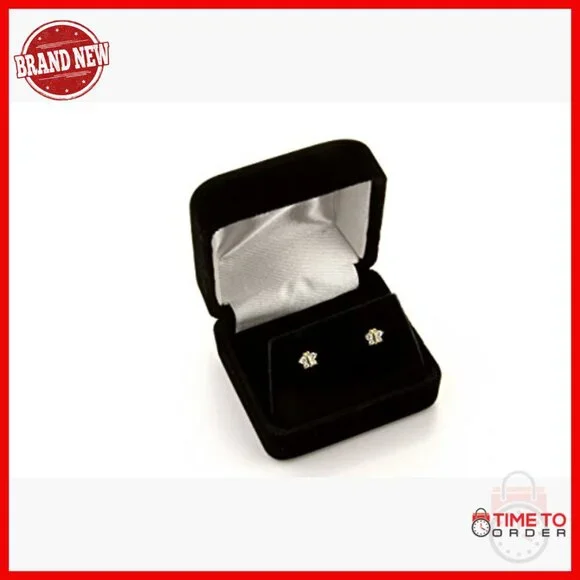14k Gold Flower Stud Earrings with Screw Back - 7mm